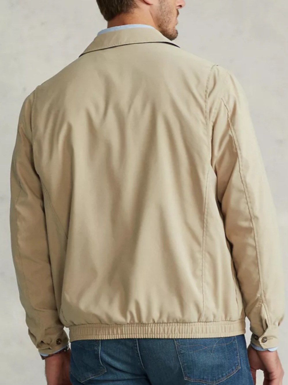 Polo by Ralph Lauren L Light Tan Zip-Front Harrington Jacket - Picture 2 of 11